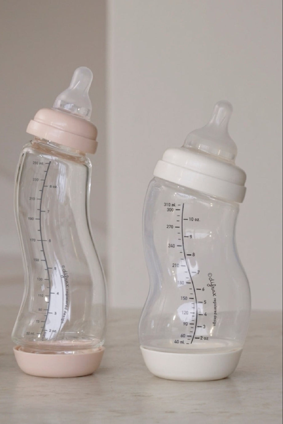Glazen S-babyfles Wide 310 ml