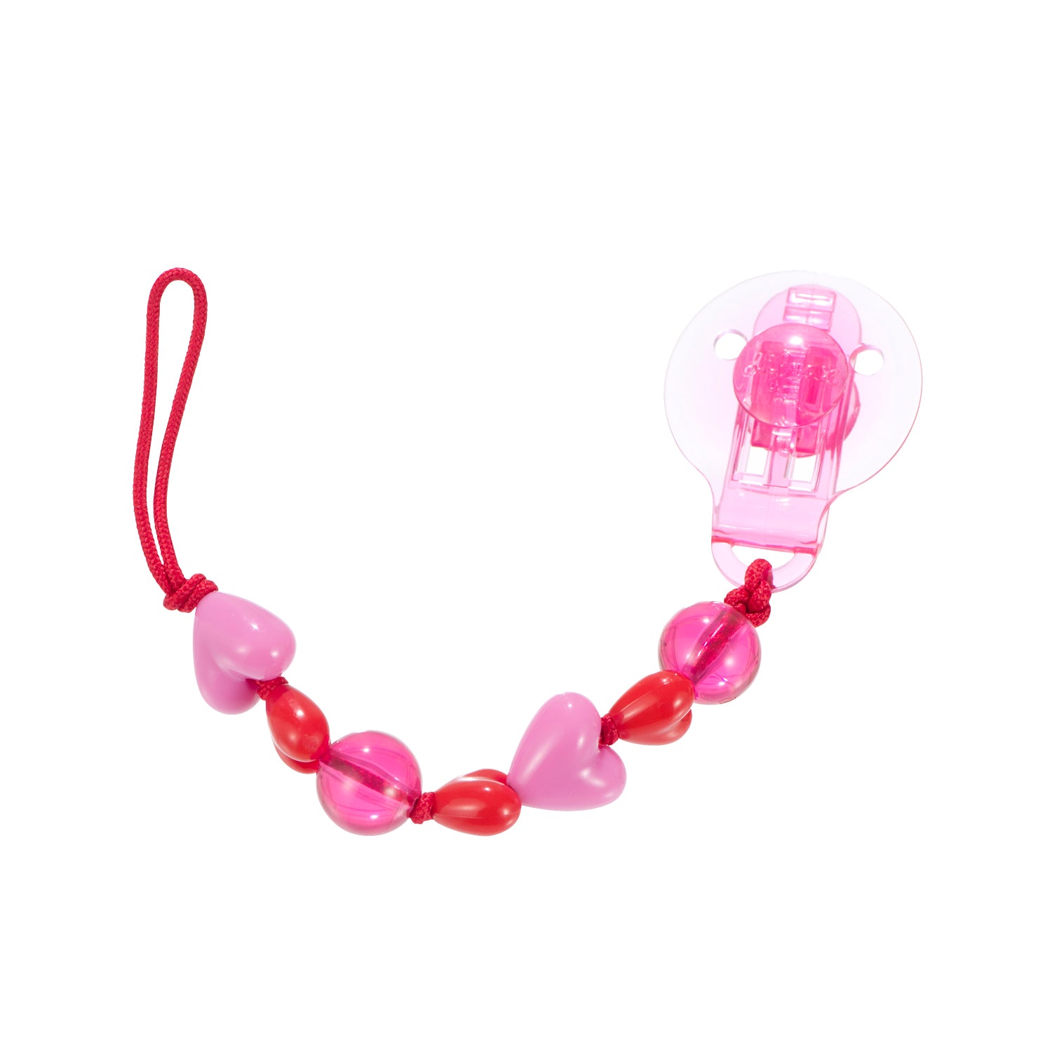 Little hearts pacifier cord - Girl