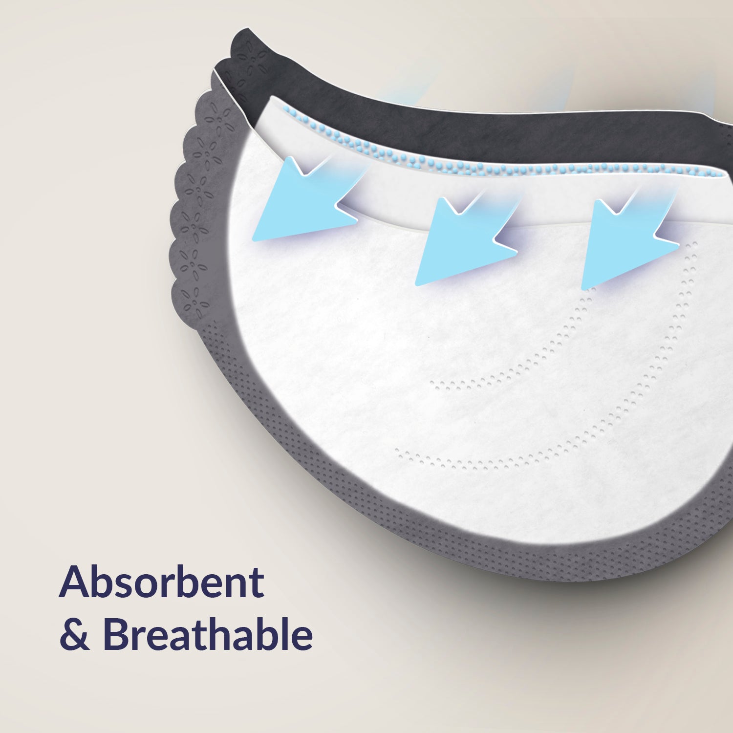 Nursing breast pads - 40 items white/black