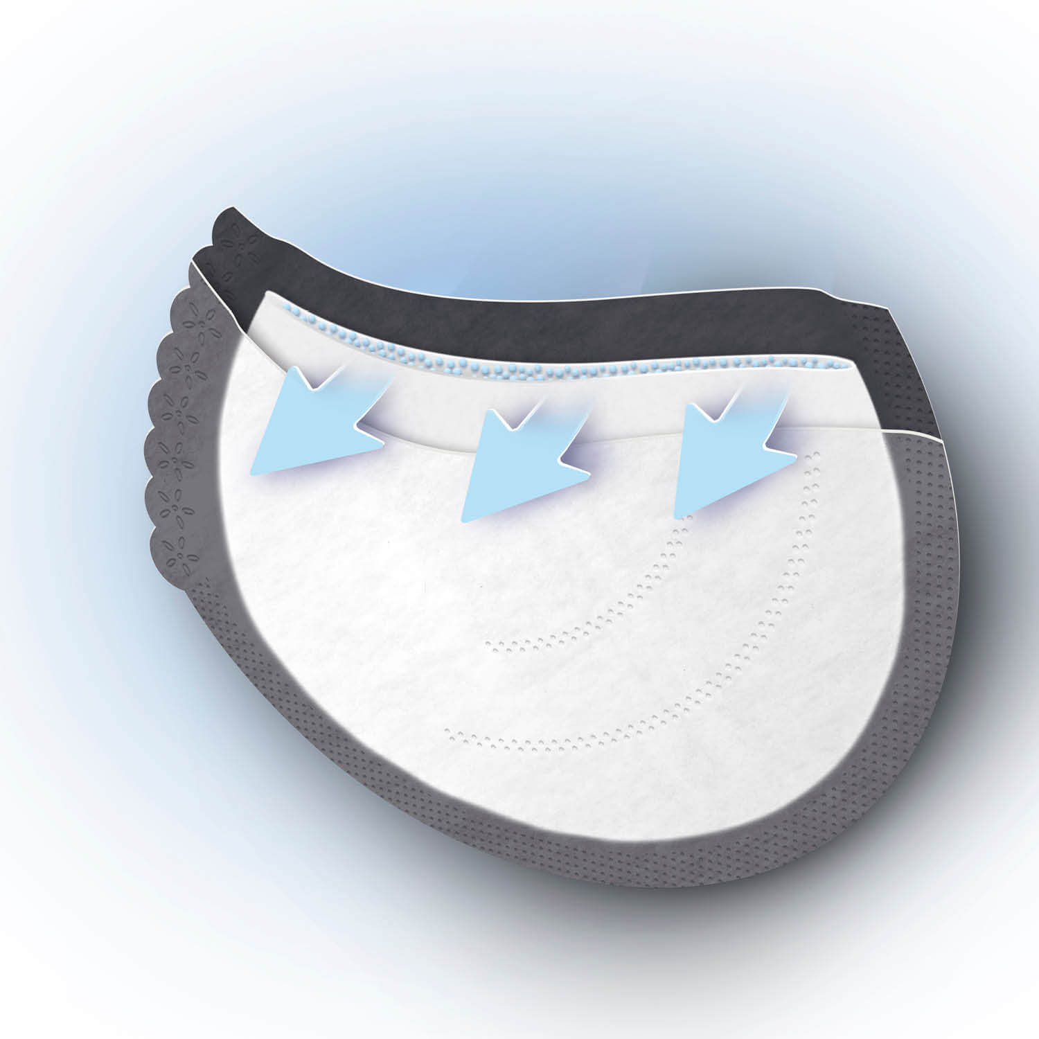 Nursing breast pads - 40 items white/black