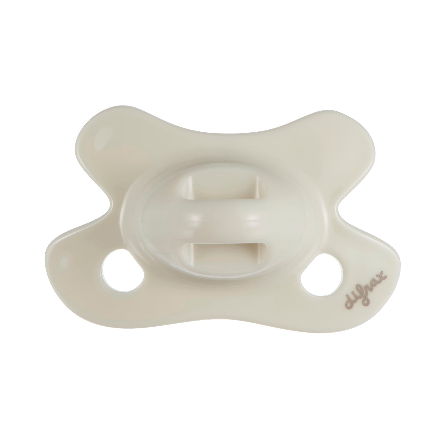 Difrax Natural fopspeen newborn kleur popcorn - vlindervorm schildje met ventilatieopeningen voor pasgeboren baby's