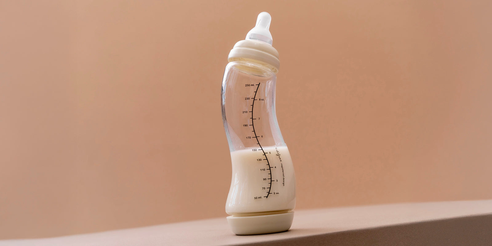 Difrax glazen S-fles voor baby’s, een duurzame en veilige keuze zonder schadelijke stoffen.