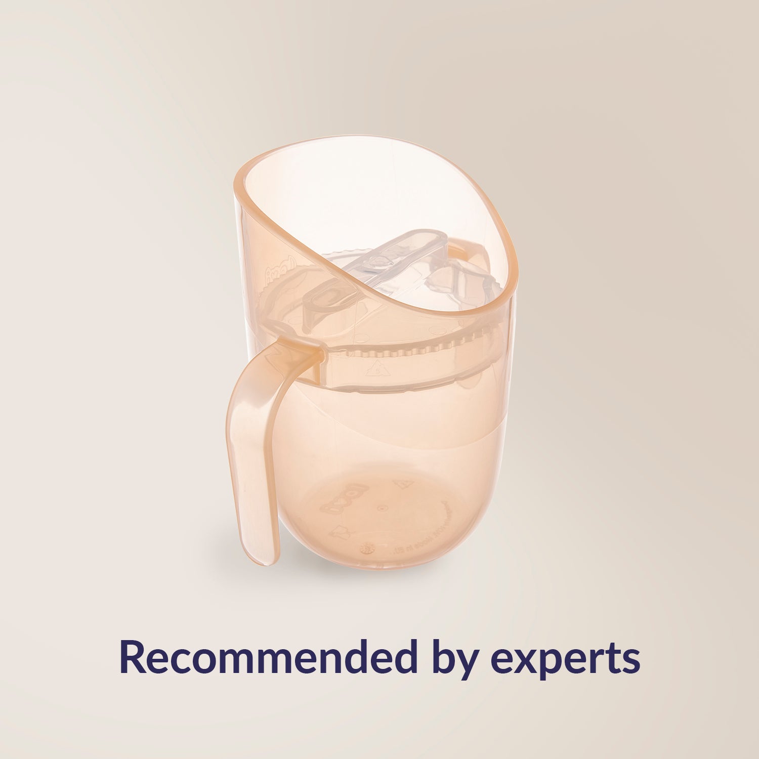 Illustratie van de beker met tekst: “Aanbevolen door experts.”