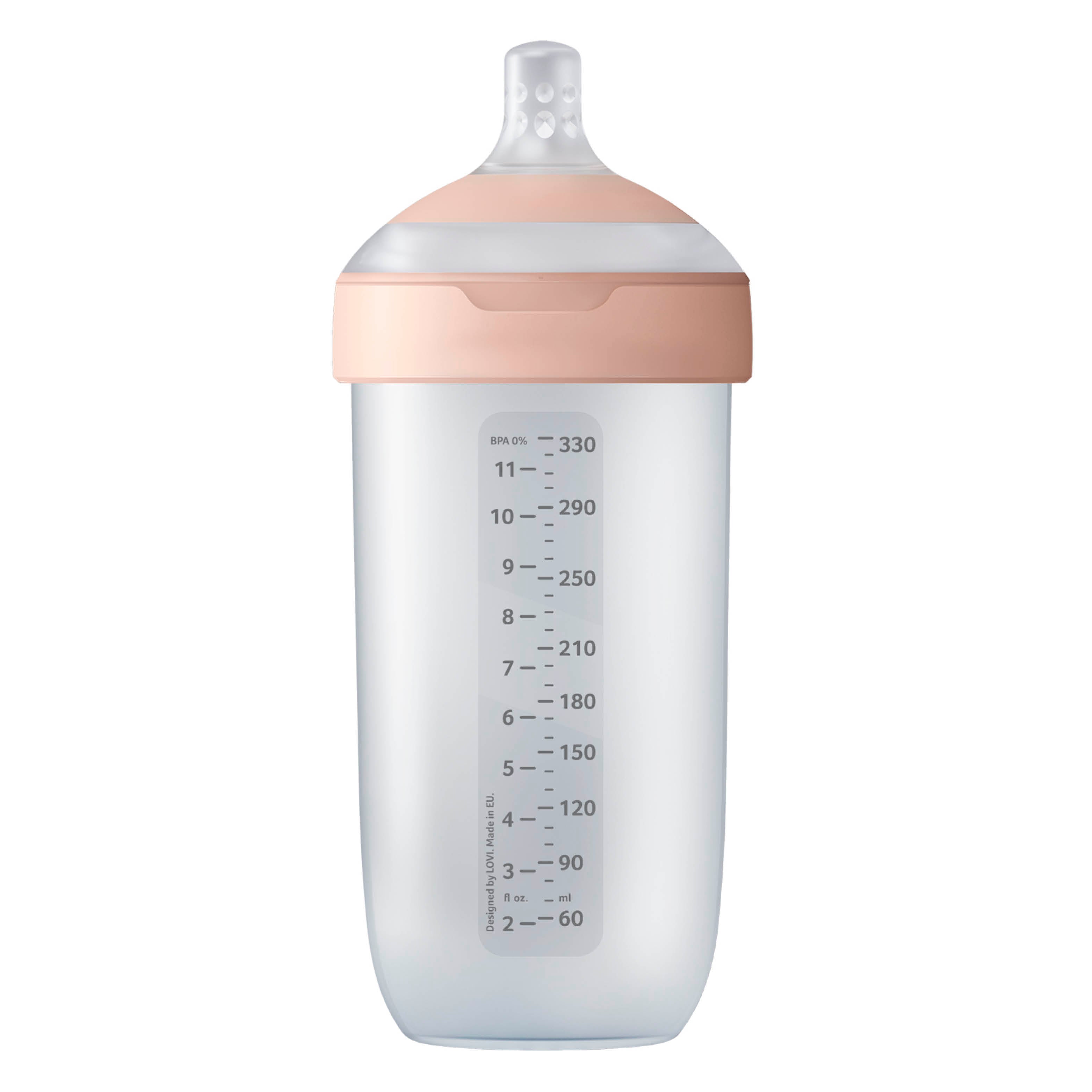 Mammafeel babyfles 330 ml, grote inhoud voor oudere baby’s en peuters, ergonomische fles met anti-colic speen