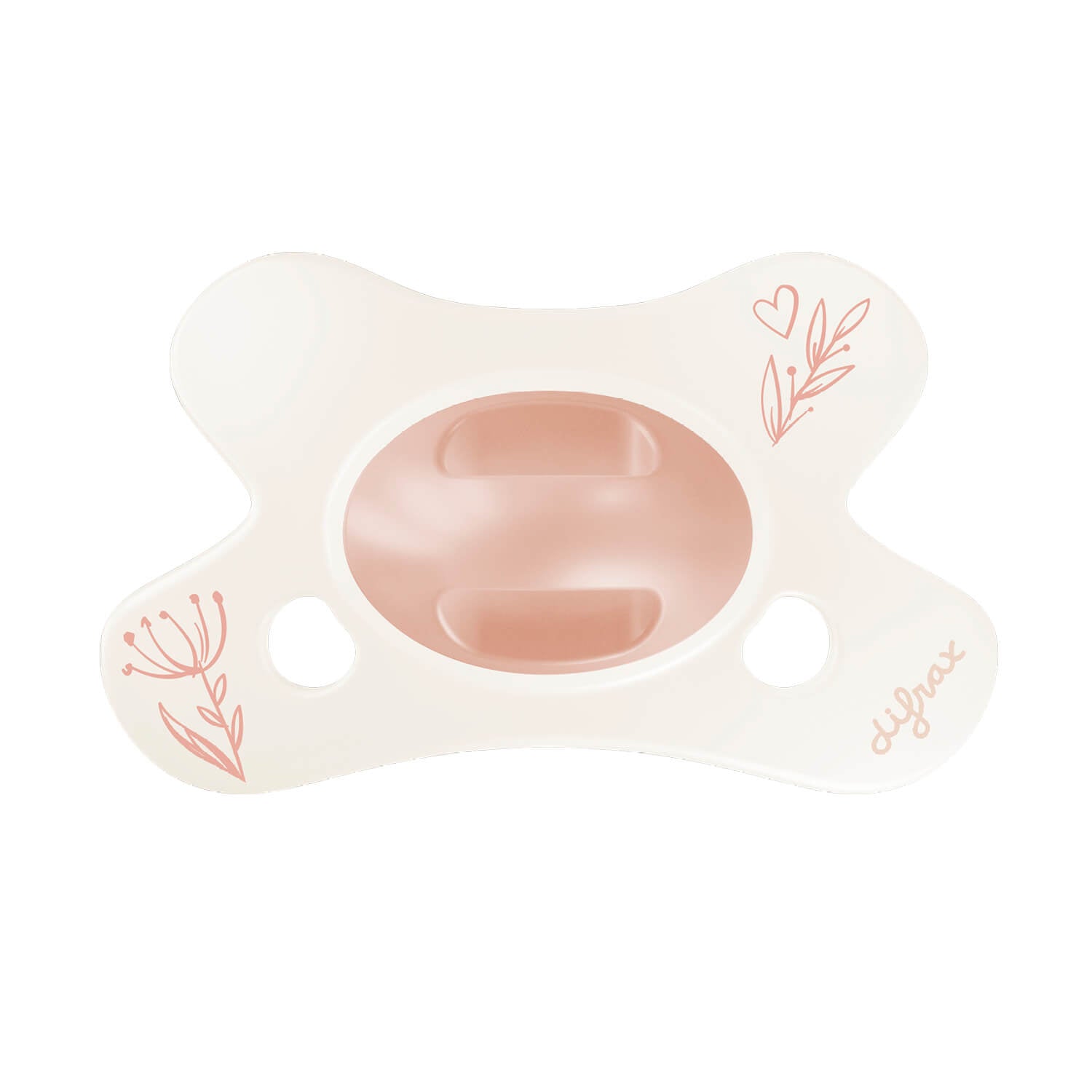 Little Venture Natural fopspeen met design Dusty Pink Heart