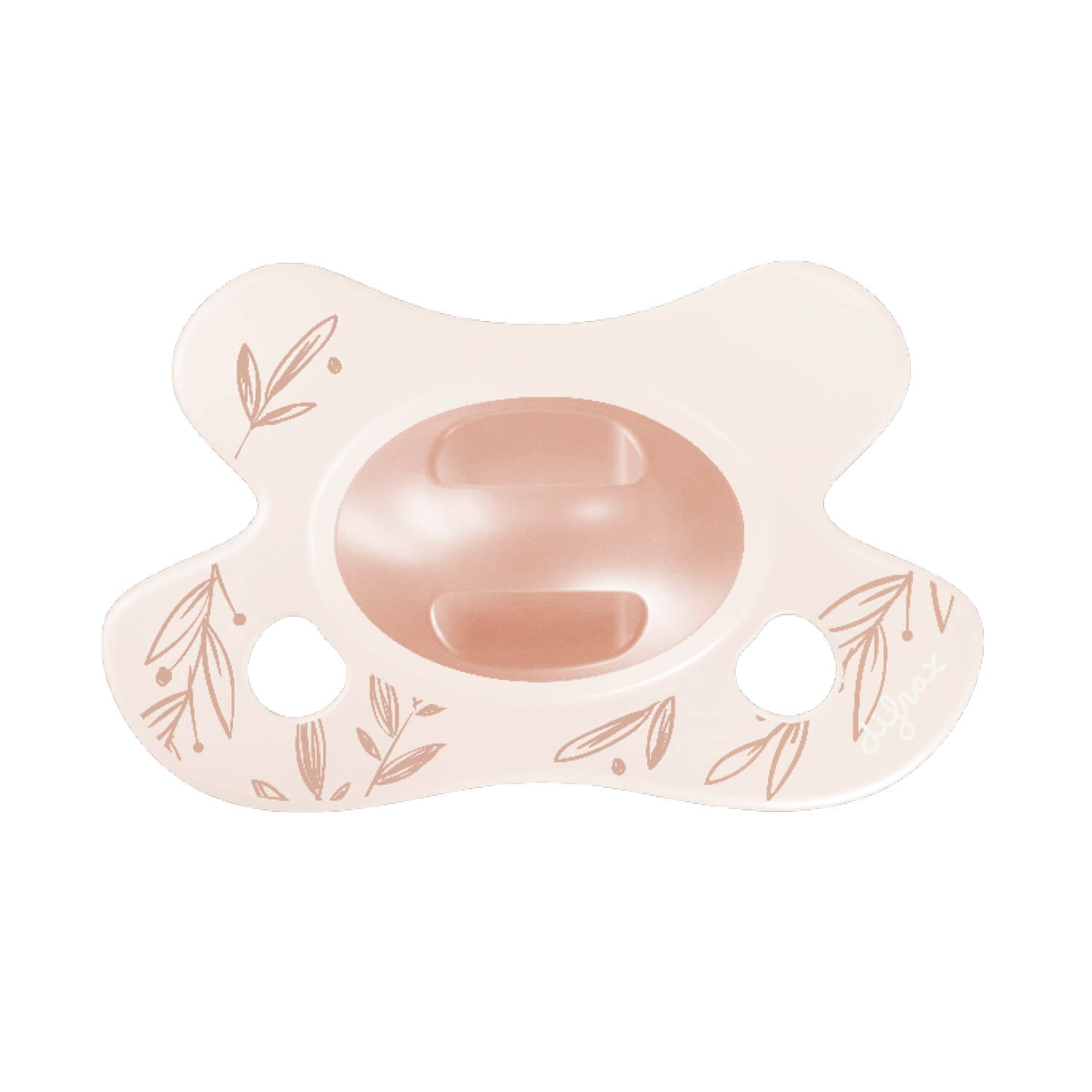 Natural Fopspeen met het design Dusty Pink Leafs voor newborns