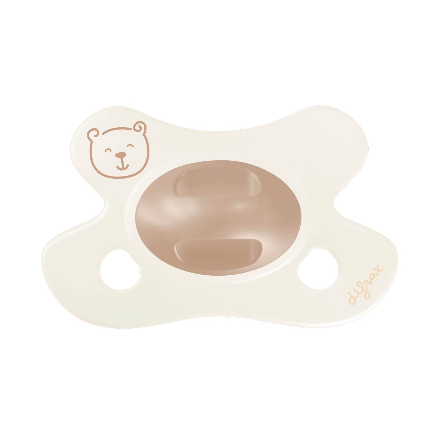 Natural Difrax speen voor newborsn met design Little Brown Bear