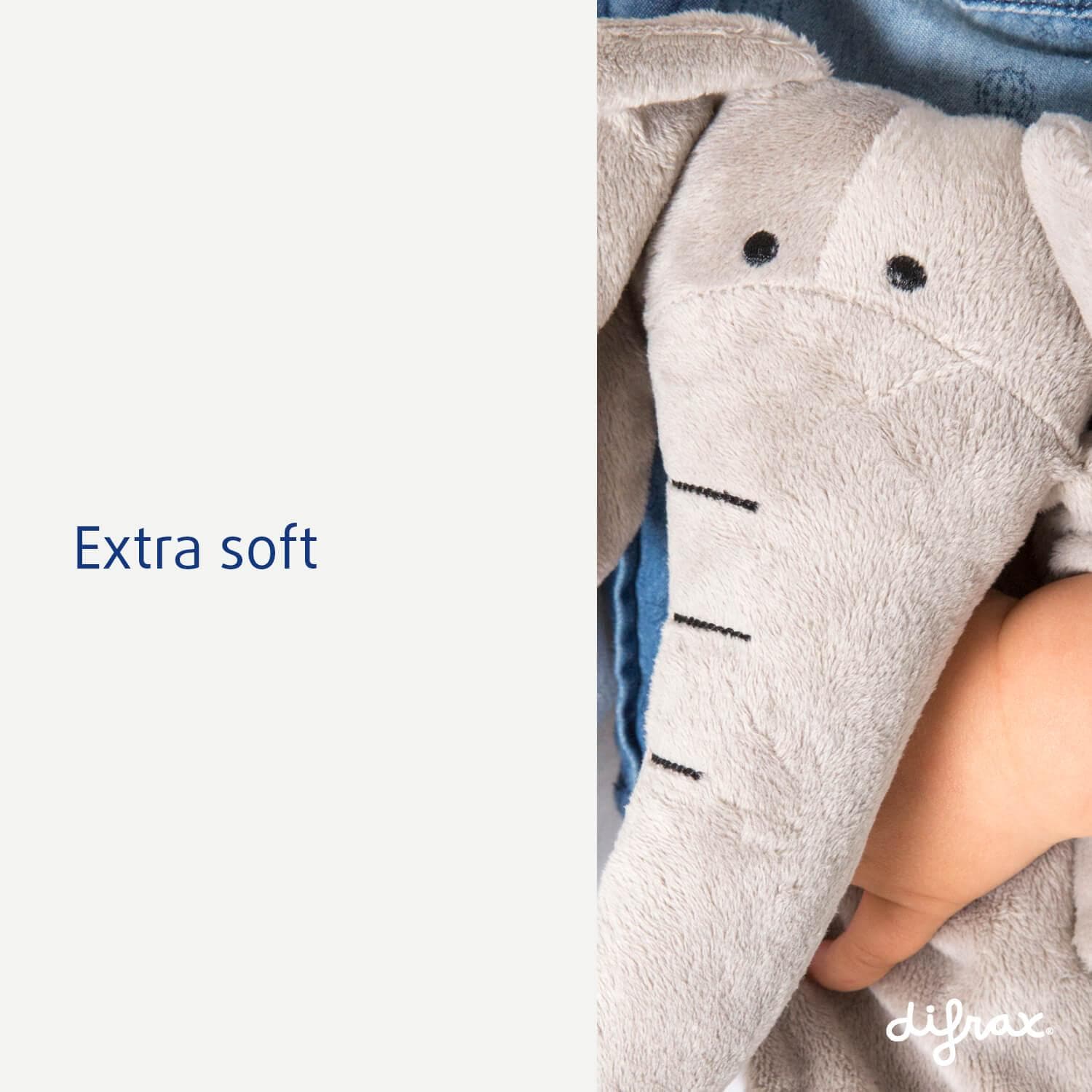 Olifant Elliot - Platte knuffel - Soft - Difrax