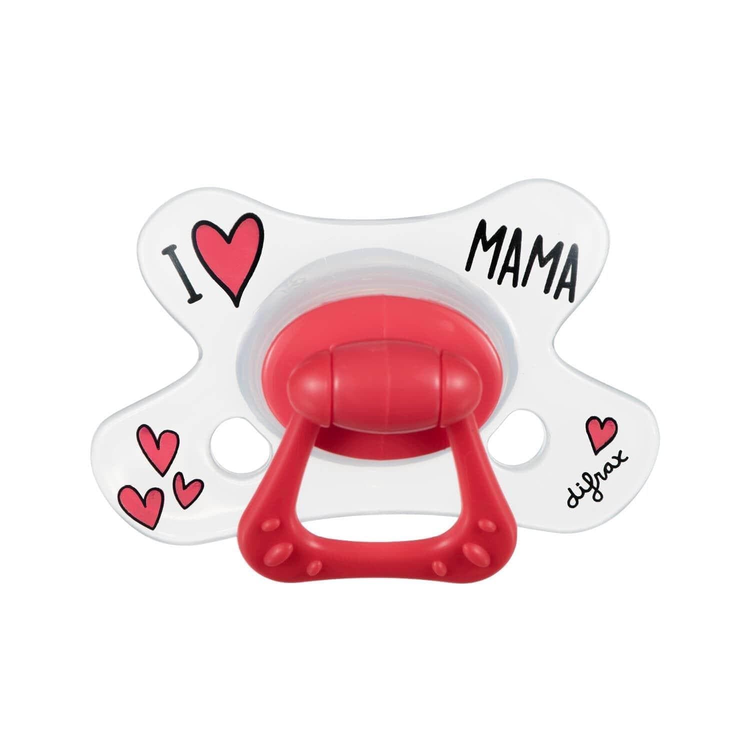 Fopspeen Natural 6+ Maanden - I Love Mama - Difrax