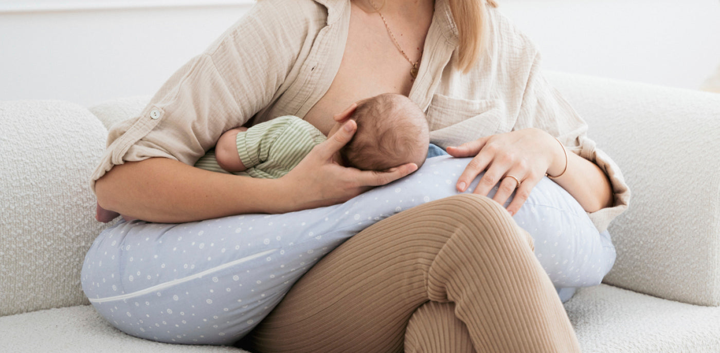Le bébé est allaité par sa mère.