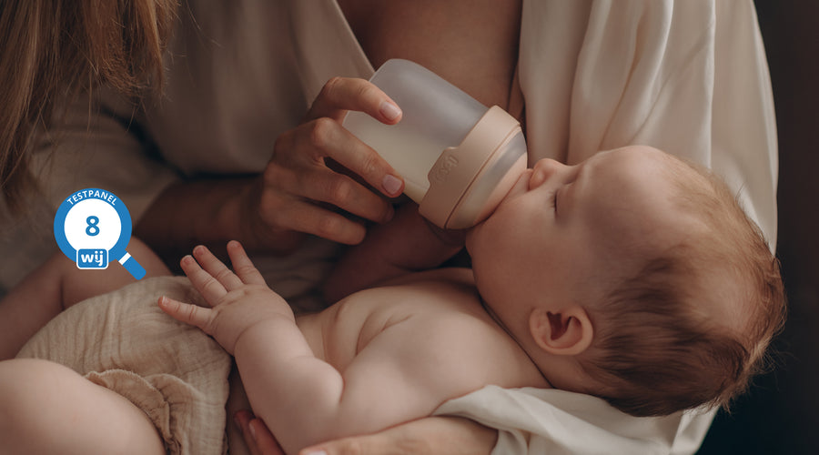 Testmama's geven de Difrax LOVI Mammafeel fles een 8!