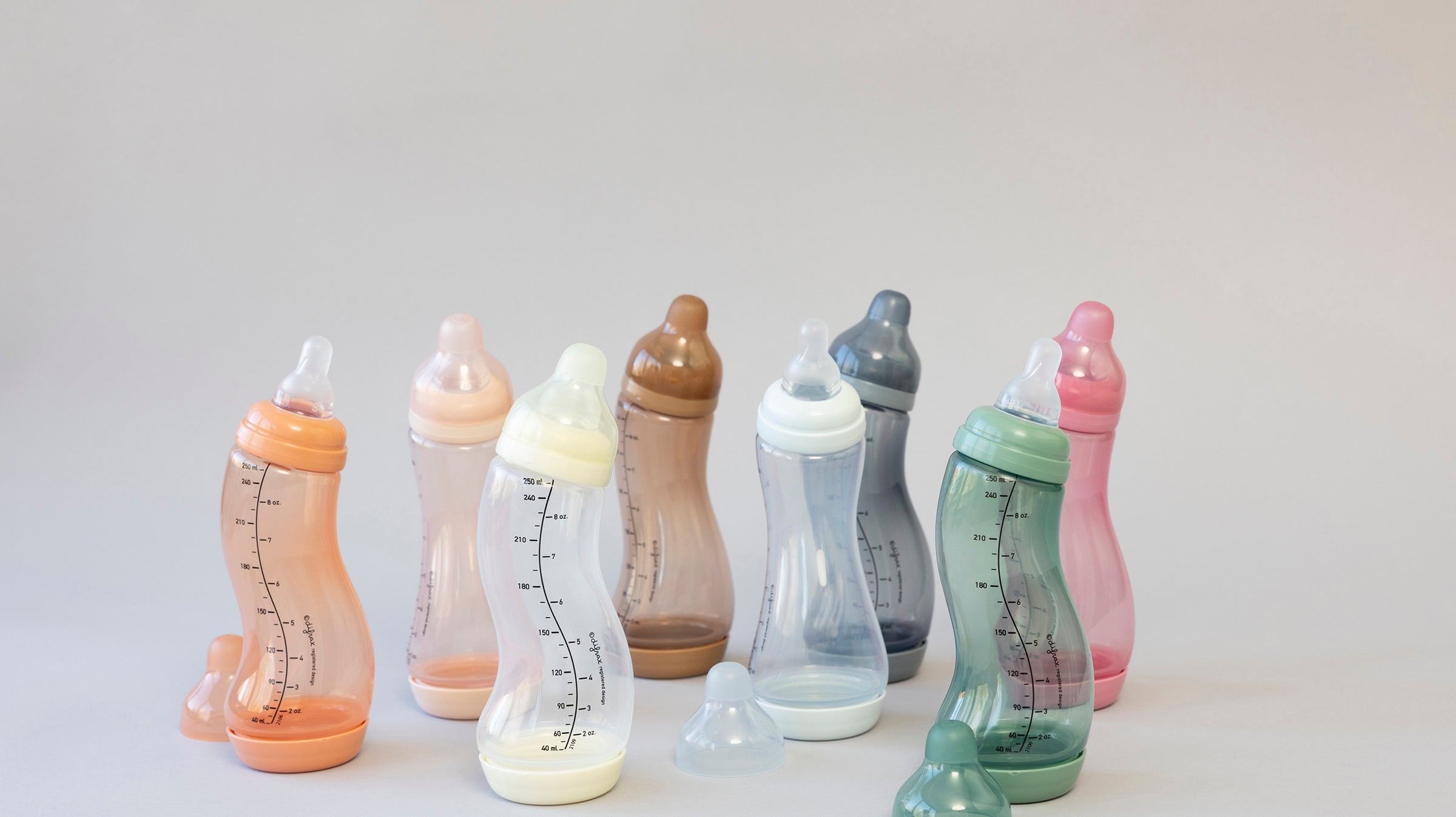 Difrax Natural babyflessen met natuurlijke speenvorm