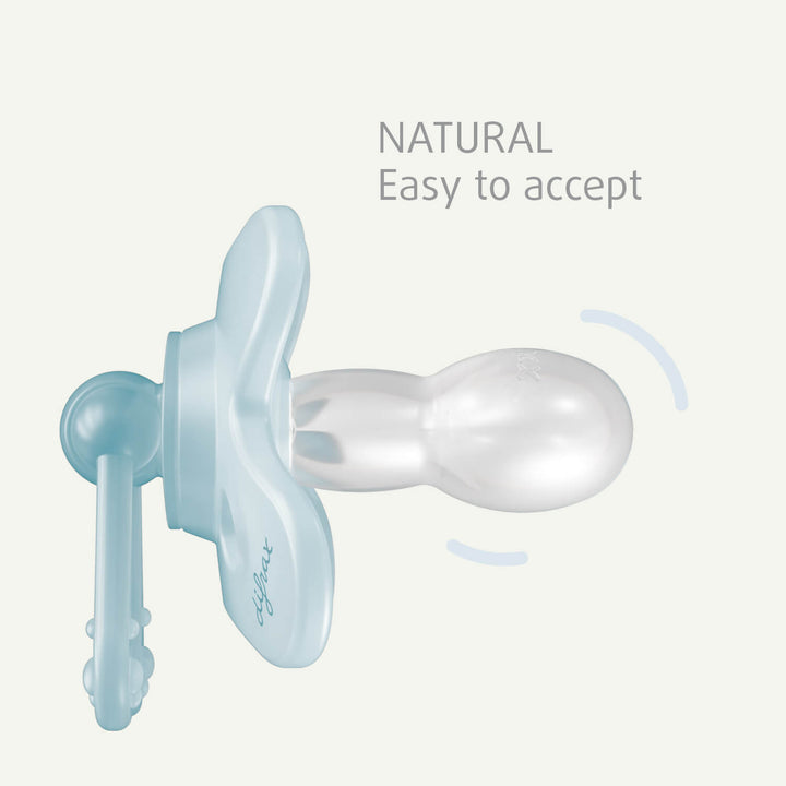 Difrax Glow in the dark fopspeen natural 12+ maanden wordt makkelijk geaccepteerd