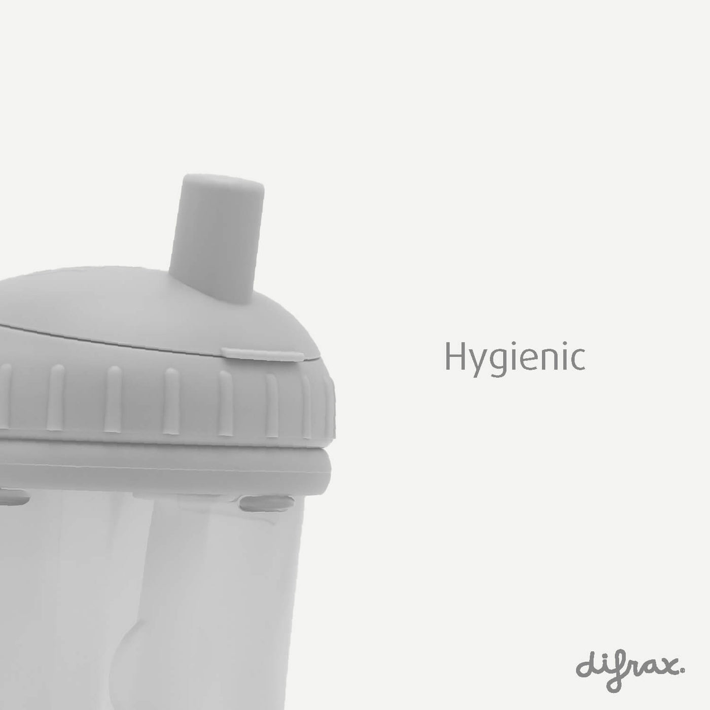 Difrax antilek rietjesbeker is hygiënisch door afsluitbare dop