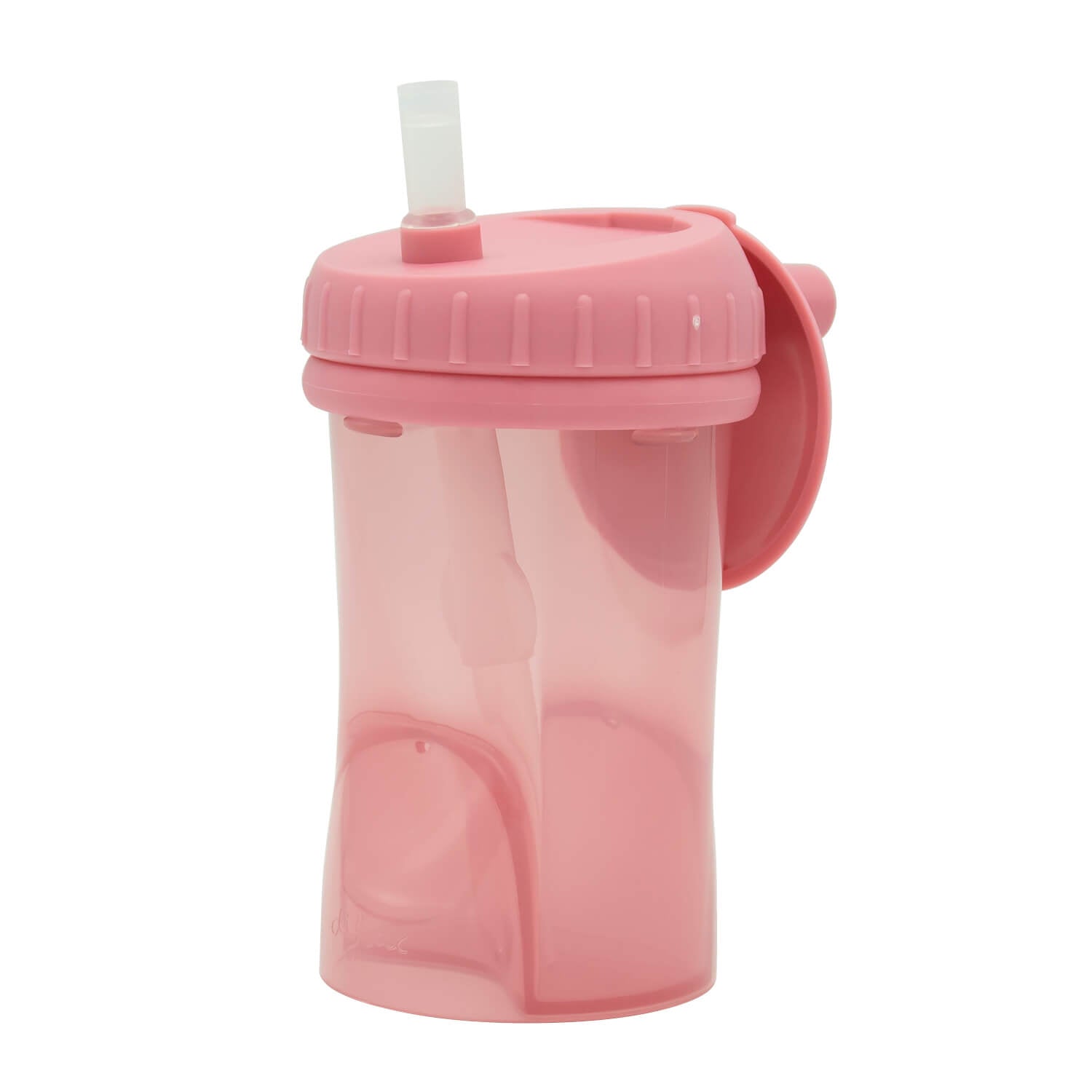 Difrax drinkbeker met rietje raspberry roze