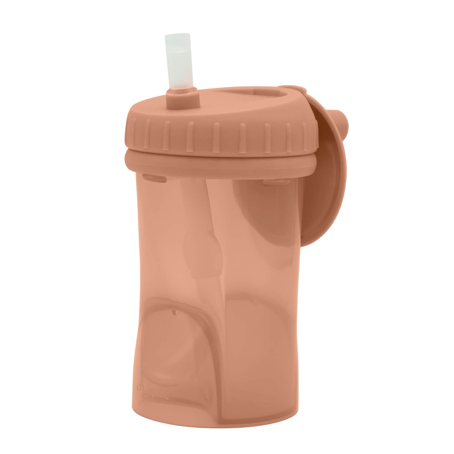 Difrax drinkbeker met rietje mocha bruin