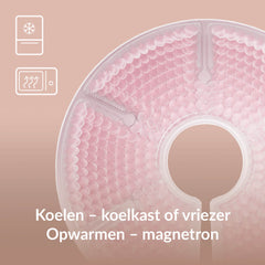 Difrax LOVI zoog thermo gelpad met roze gelparels, geschikt voor koelen in de koelkast of vriezer en opwarmen in de magnetron.