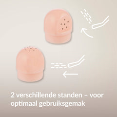 Difrax LOVI opzetstukken in twee standen voor optimaal gebruiksgemak.