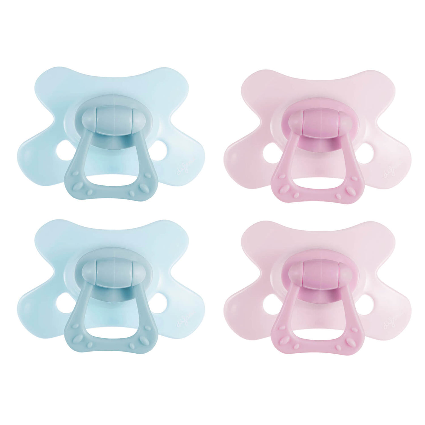 Sucette Dental 12+ mois - GEMS - Blue Topaz | Rose Quartz - 4 pièces