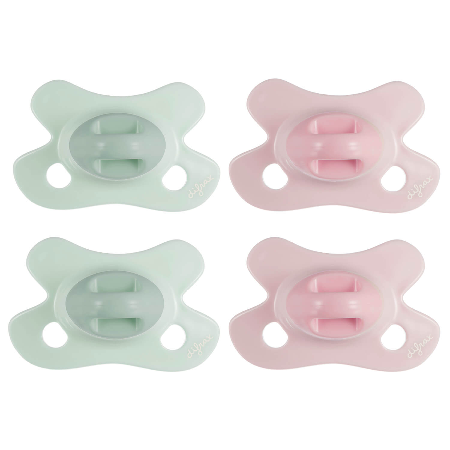 Pacifier Dental Newborn GEMS - Green Jade | Pink Opal - 4 pieces