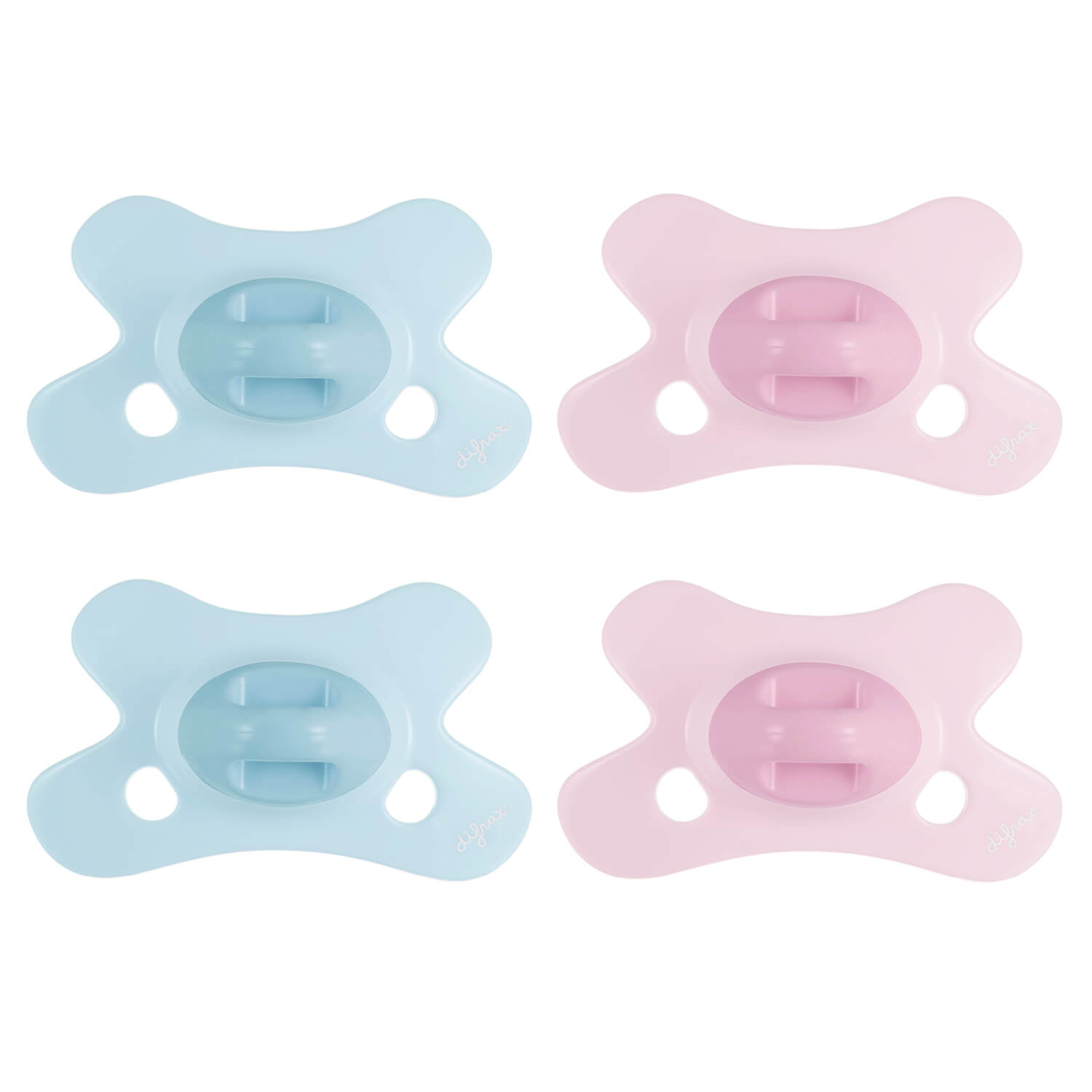 Pacifier Dental 0-6 months GEMS - Blue topal | Rose Quartz - 4 pieces