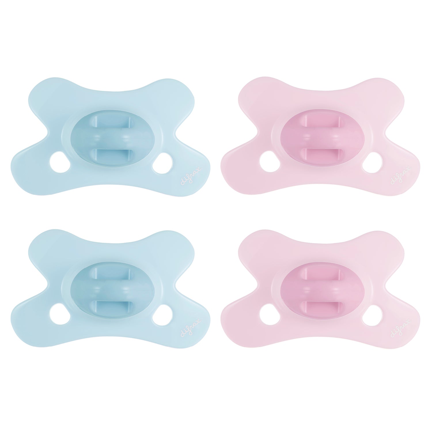 Schnuller Dental 0-6 Monate GEMS - Blue Topal | Rose Quartz - 4 Stück