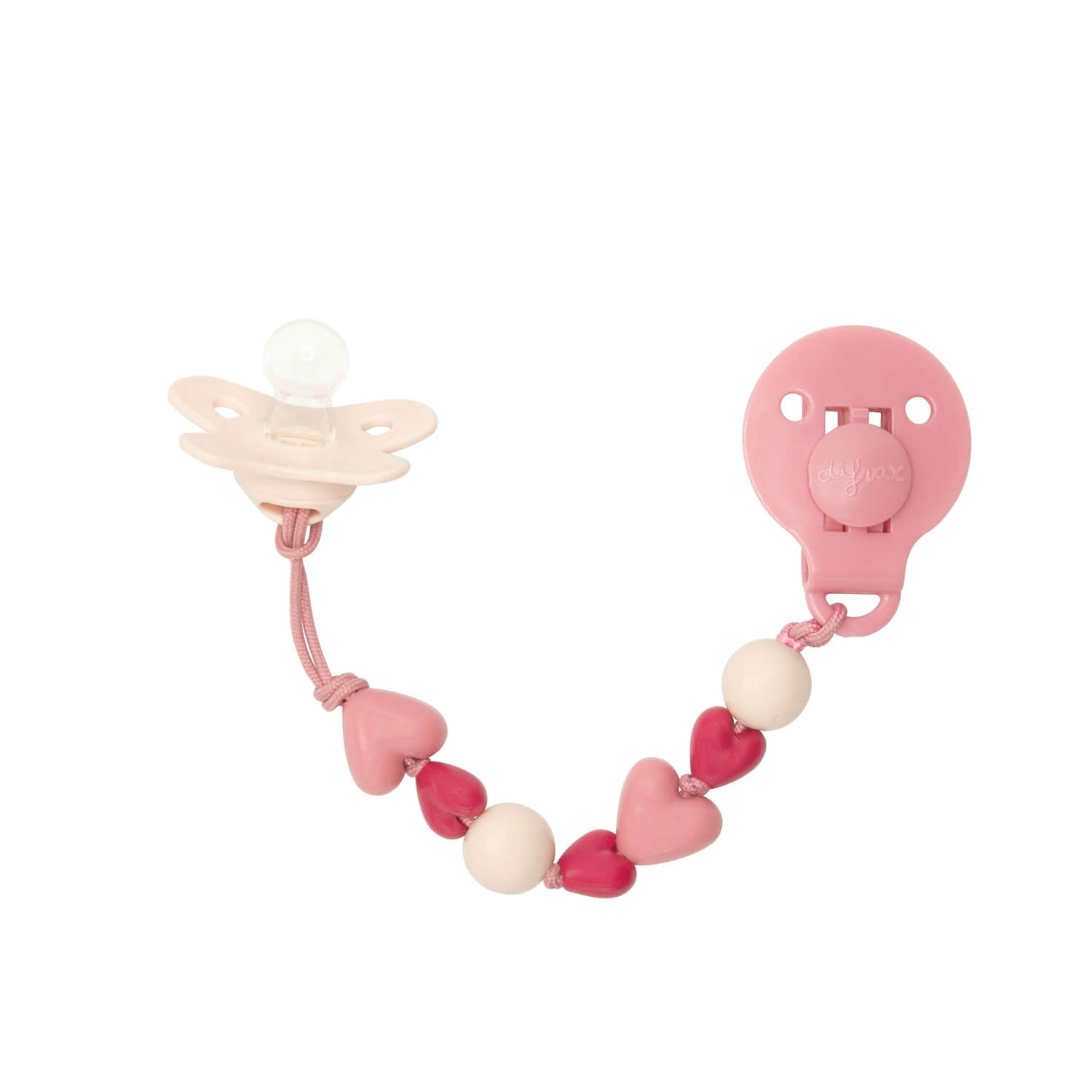 Little hearts pacifier cord - Pink