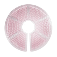 Rond Difrax LOVI Zoog thermo gelpad met roze gelparels en opening voor de tepel