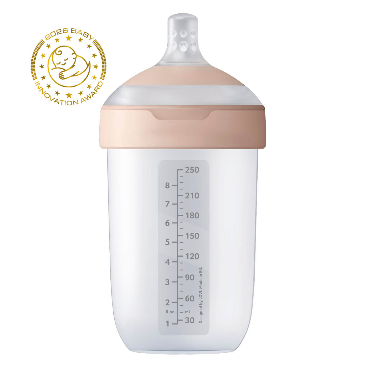 Mammafeel babyfles 250 ml, middelgroot formaat, dynamische speen voor gemakkelijk afwisselen tussen borst en fles