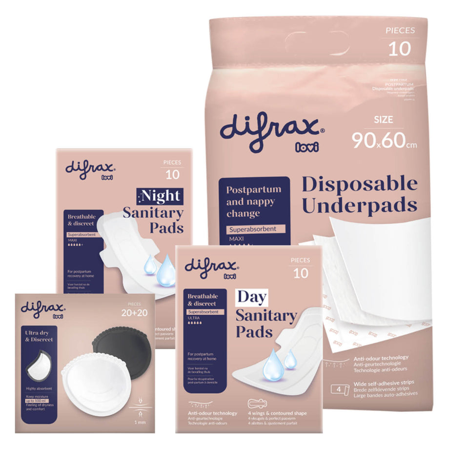 Postpartum: Kraam- en Borstvoedingset van Difrax LOVI 