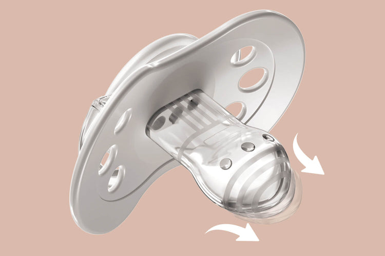 Difrax LOVI Buddy Bear Newborn fopspeen 0-2 maanden, siliconen, klein schildje, ondersteunt natuurlijke zuigreflex dankzij dynamisch ontwerp