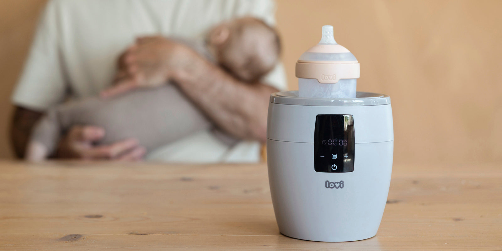 Difrax LOVI flessenwarmer voor veilig en snel opwarmen van melk
