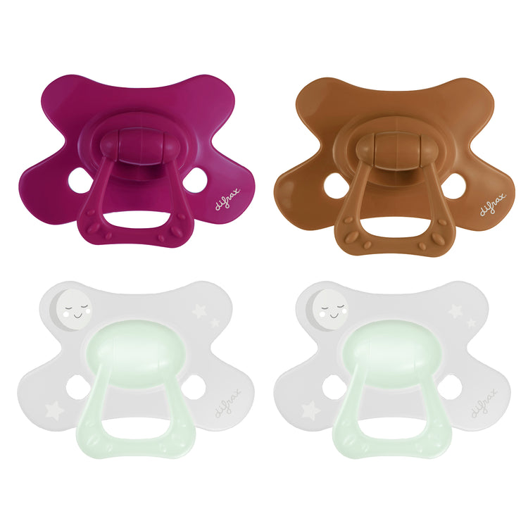 Sucette Natural 18M+ Pure et Glow - Wildberry | Cinnamon - 4 pièces