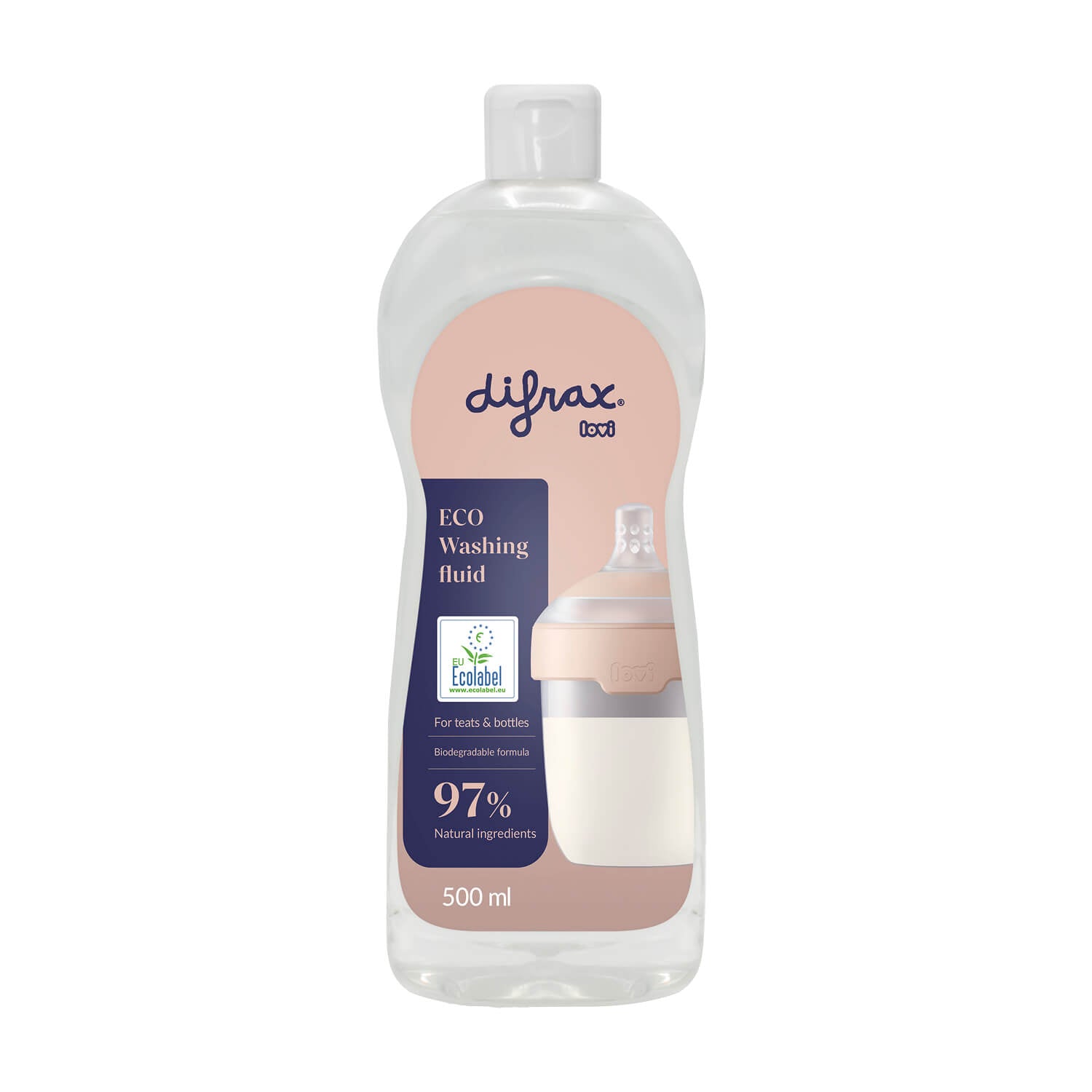 Fles ECOafwasmiddel voor babyproducten van 500 ml 
