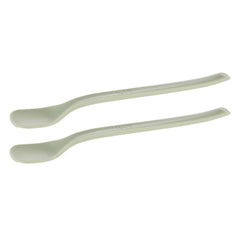 Twee eerste voedingslepels voor baby’s in pistachekleur, set van 2 stuks, zijkant