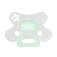 Difrax Dental fopspeen 12+ Glow in the Dark in het licht