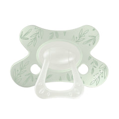 Little Venture natural fopspeen met design Dusty Green Leafs