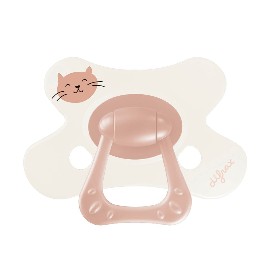 Little Venture natural fopspeen met design Dusty Pink Kitten