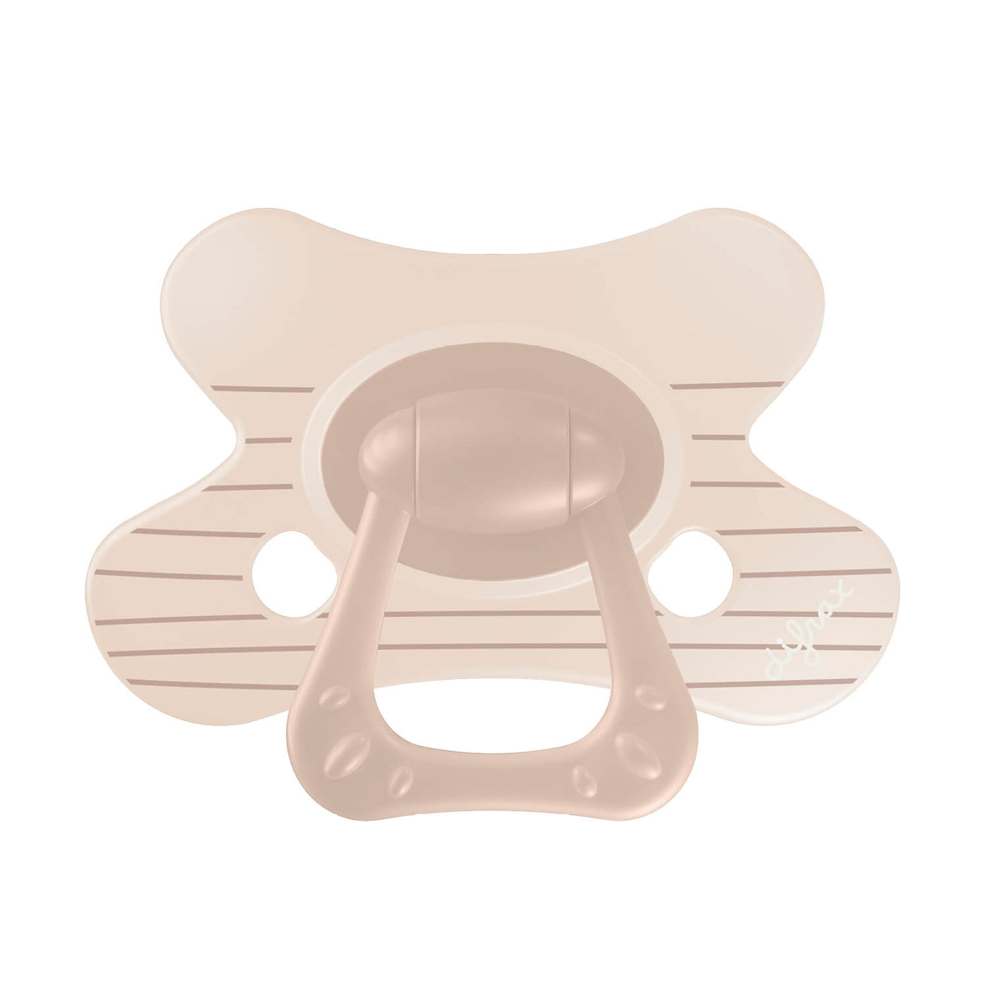 Little Venture natural fopspeen met design Stripy Brown