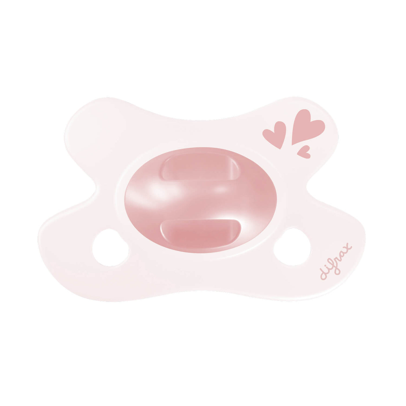 Natural Fopspeen met het design Soft Pink Hearts voor newborns