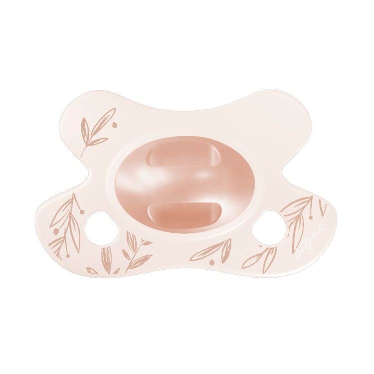Natural Fopspeen met het design Dusty Pink Leafs voor newborns