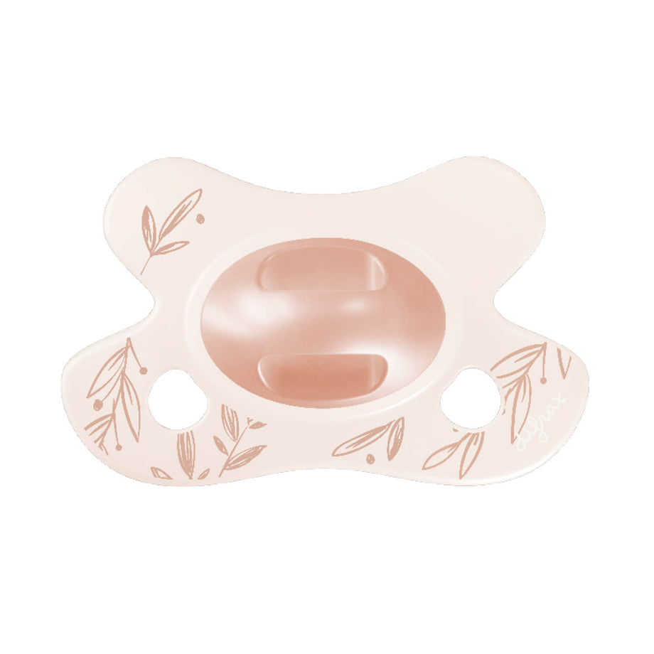 Natural Fopspeen met het design Dusty Pink Leafs voor newborns