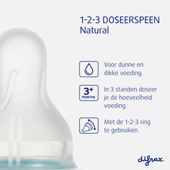 1-2-3 Variflow teat - Nipple - Natural - 2 pack