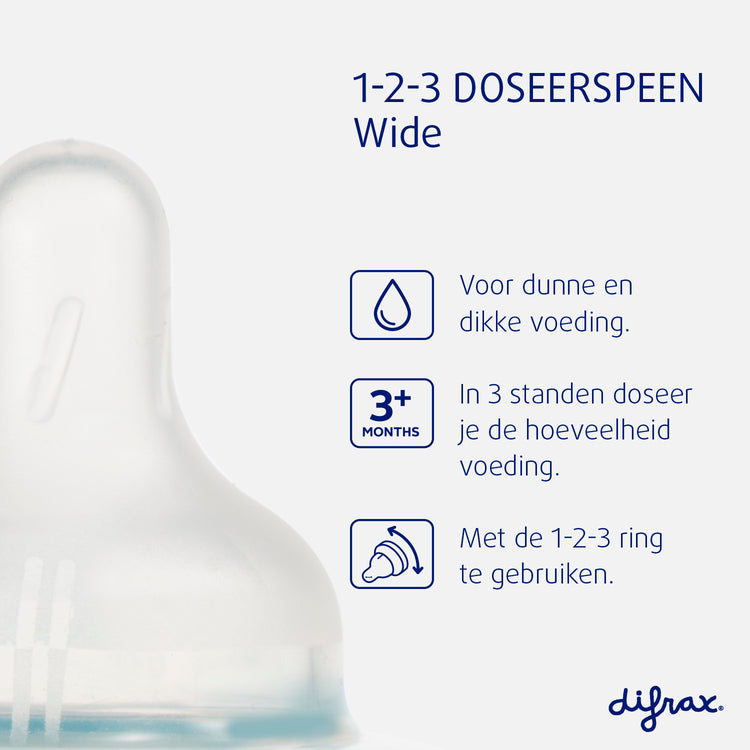 1-2-3 Variflow teat - Nipple - Wide - 2 pack