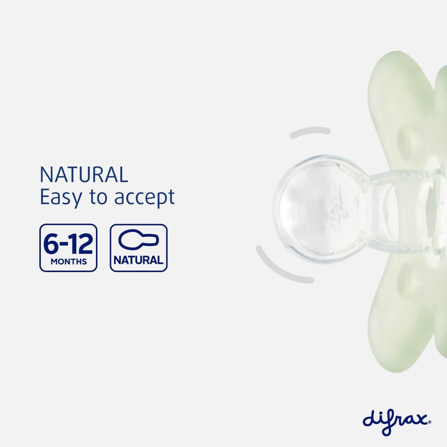 Silicone pacifier 6-12 months - 2 pack